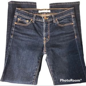 J Brand Straight Leg Mid-rise Style 805 Ink Dark Wash Jeans size 27